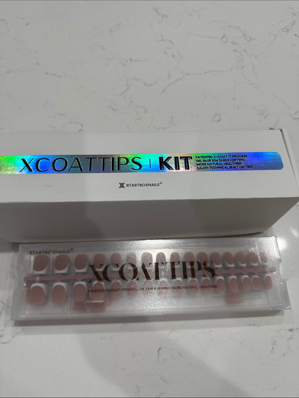 XCoatTips Nude Press-On Nail Kit